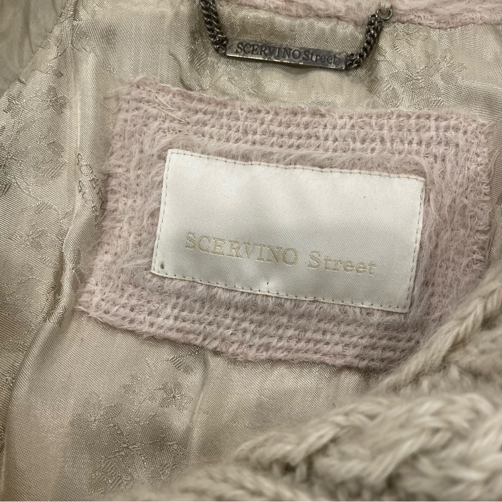 Scervino Street Stylish Double-Breasted Coat with Knit Collar - Picture 12 of 16